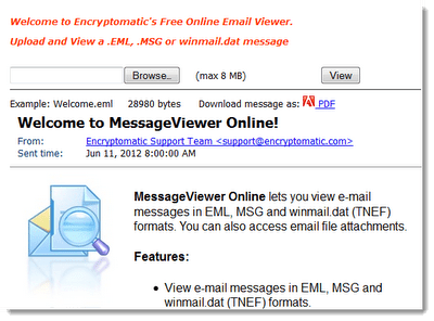 microsoft outlook msg file viewer